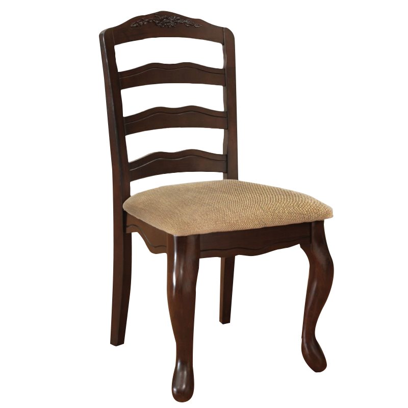 Furniture of America Pienne Wood Padded Dining Chair in Dark Walnut (Set of 2)
