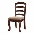 Furniture of America Pienne Wood Padded Dining Chair in Dark Walnut (Set of 2)