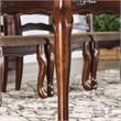 Furniture of America Pienne Wood Carved Dining Table in Dark Walnut