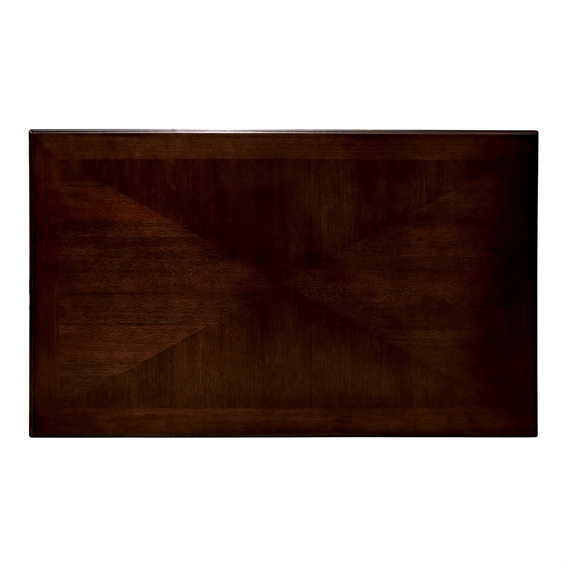 Furniture of America Pienne Wood Carved Dining Table in Dark Walnut