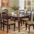 Furniture of America Pienne Wood Carved Dining Table in Dark Walnut