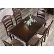 Furniture of America Pienne Transitional 5-Piece Wood Dining Set in Dark Walnut