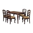 Furniture of America Pienne Transitional 5-Piece Wood Dining Set in Dark Walnut