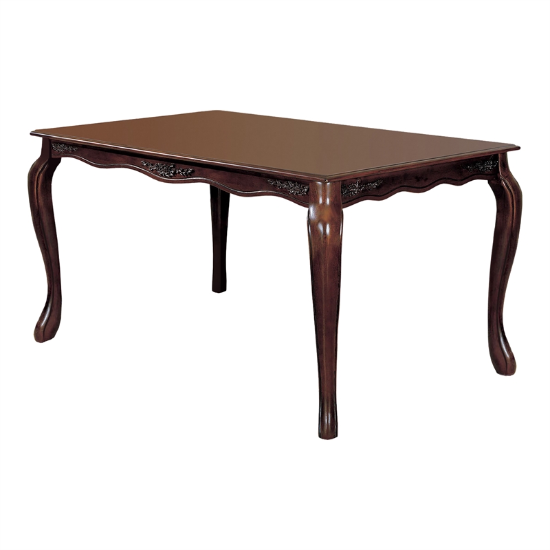 Furniture of America Pienne Transitional 5-Piece Wood Dining Set in Dark Walnut