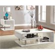 Furniture of America Lazer Contemporary Wood 2-Piece Coffee Table Set in White