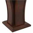 Furniture of America Lantler Round Glass Top End Table in Dark Cherry
