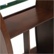Furniture of America Lantler Contemporary Glass Top Console Table in Dark Cherry