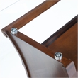 Furniture of America Lantler Contemporary Glass Top Console Table in Dark Cherry
