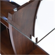 Furniture of America Lantler Contemporary Glass Top Console Table in Dark Cherry
