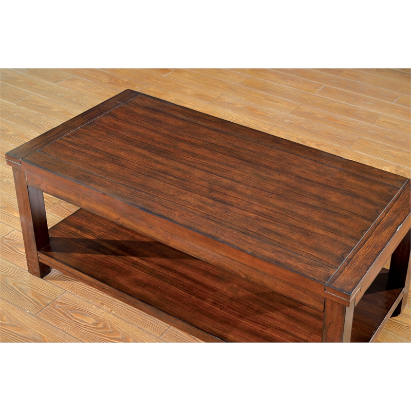 Furniture of America Granger Wood 3-Piece Coffee Table Set