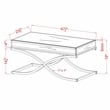 Furniture of America Xander Metal 2-Piece Coffee Table Set in Chrome