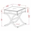 Furniture of America Xander Metal 2-Piece Coffee Table Set in Chrome