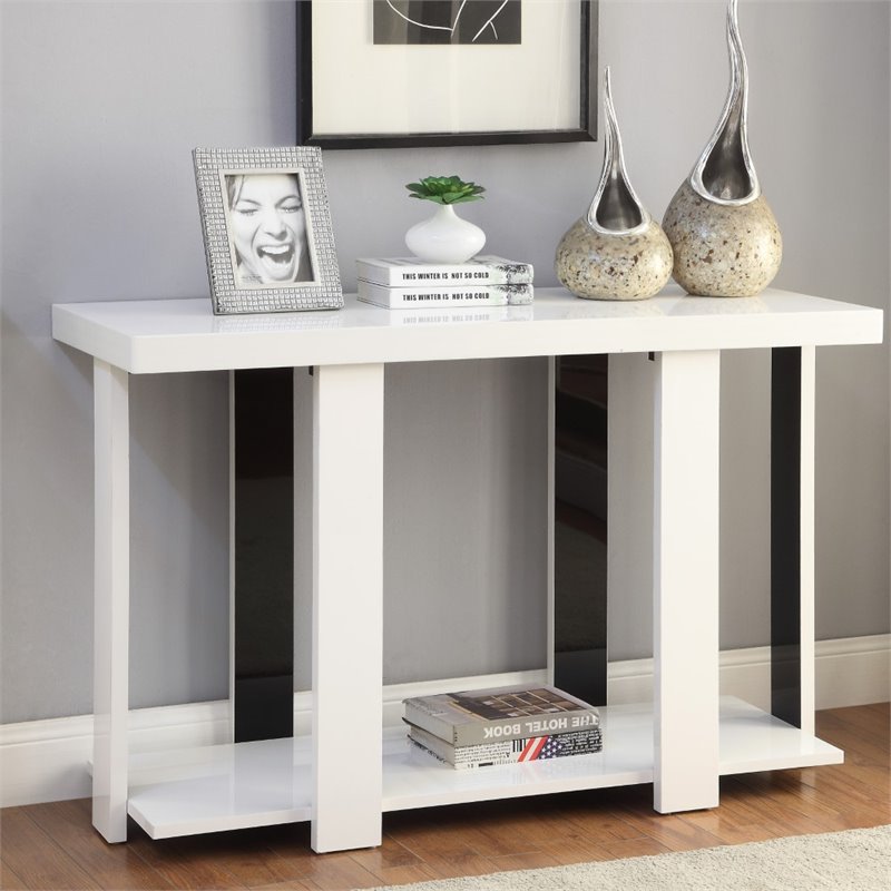 Furniture Of America Haven Console Table In White Idf 4240wh S