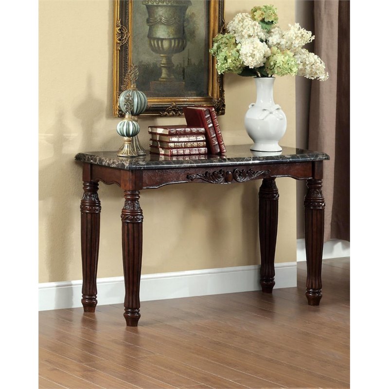 Furniture of America Jinson Traditional Wood Console Table in Espresso