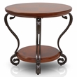 Furniture of America Azea Solid Wood 2-Piece Coffee Table Set in Brown Cherry