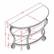 Furniture of America Azea Solid Wood 3-Piece Coffee Table Set in Brown Cherry