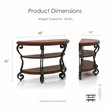Furniture of America Azea Solid Wood 3-Piece Coffee Table Set in Brown Cherry