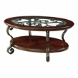 Furniture of America Azea Solid Wood 4-Piece Coffee Table Set in Brown Cherry