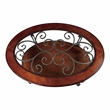 Furniture of America Azea Solid Wood 4-Piece Coffee Table Set in Brown Cherry