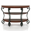 Furniture of America Azea Solid Wood 4-Piece Coffee Table Set in Brown Cherry