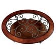Furniture of America Azea Traditional Wood 1-Shelf Coffee Table in Brown Cherry