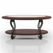 Furniture of America Azea Traditional Wood 1-Shelf Coffee Table in Brown Cherry