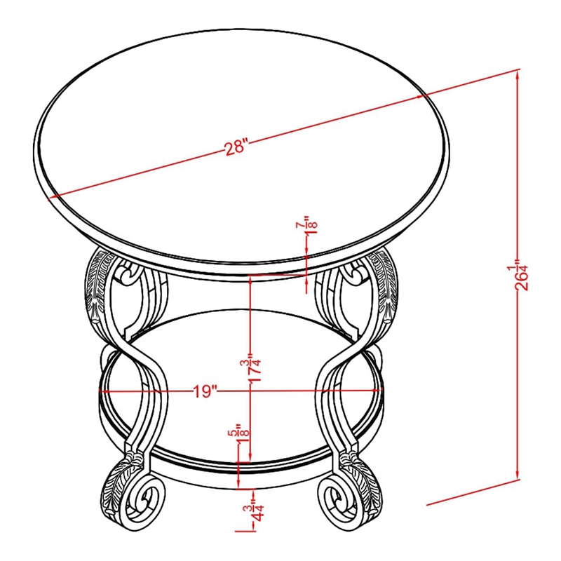 Furniture of America Azea Traditional Wood 1-Shelf End Table in Brown Cherry