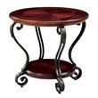 Furniture of America Azea Traditional Wood 1-Shelf End Table in Brown Cherry