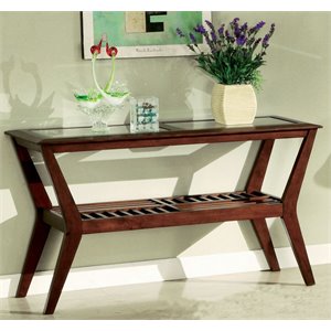 Furniture of America Rolland Console Table in Dark Cherry