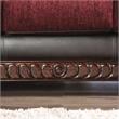 Furniture of America Lozano Faux Leather 2-Piece Sofa Set in Burgundy Red