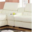 Furniture of America Contreras Faux Leather Storage Console in White