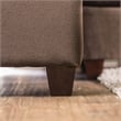 Furniture of America Tremble Transitional Fabric 2-Piece Sofa Set in Chocolate
