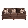 Furniture of America Tremble Transitional Fabric 2-Piece Sofa Set in Chocolate
