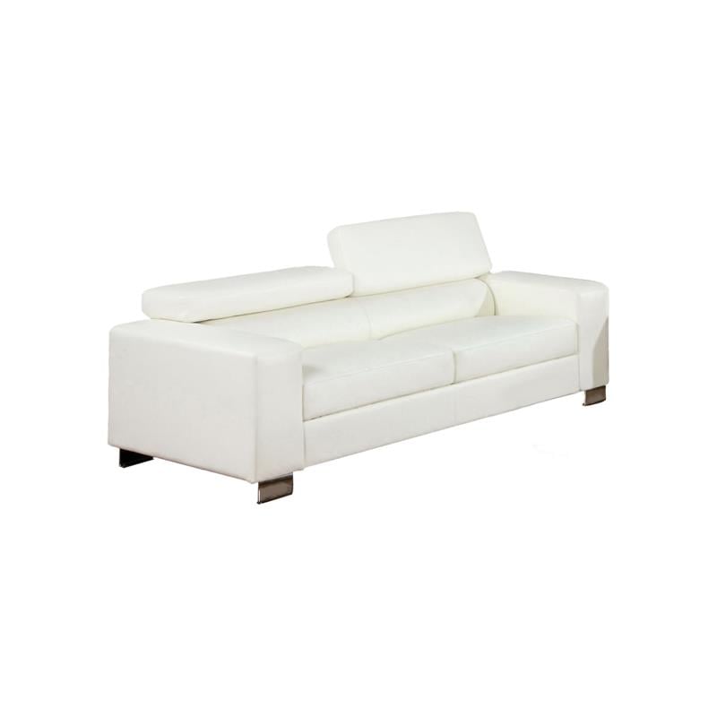 Furniture Of America Salter, Modern Faux Leather Sofa