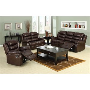 Anchester Sofa Set in Dark Brown