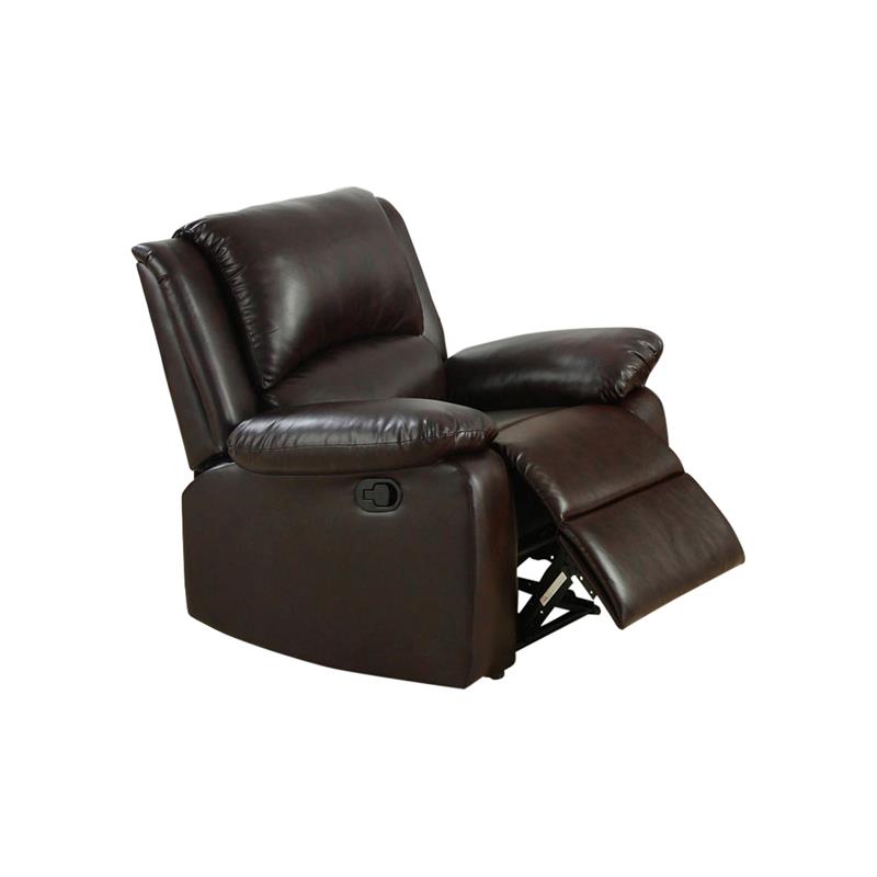 America Bantell Faux Leather Recliner, Rustic Leather Recliner