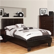 Furniture of America Ramone Faux Leather Full Platform Bed in Espresso