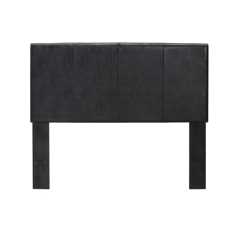 Furniture of America Ramone Faux Leather Full Platform Bed in Espresso