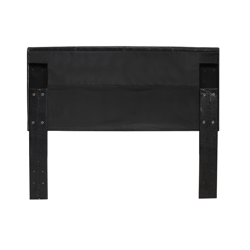 Furniture of America Ramone Faux Leather Full Platform Bed in Espresso