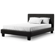 Furniture of America Ramone Faux Leather Full Platform Bed in Espresso