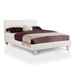 Furniture of America Ramone Faux Leather Full Platform Bed in White