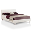 Furniture of America Ramone Faux Leather Queen Platform Bed in White