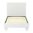 Furniture of America Ramone Faux Leather Twin Platform Bed in White