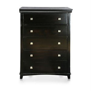 furniture of america brighton 5 drawer contemporary solid wood chest