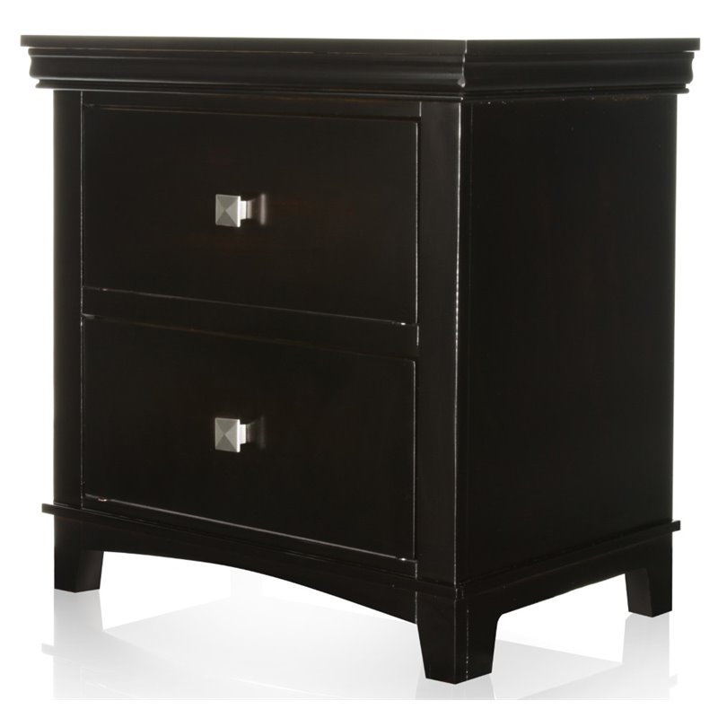 solid wood espresso nightstand