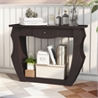 Furniture of America Trunta Contemporary Wood 1-Drawer Console Table in Walnut