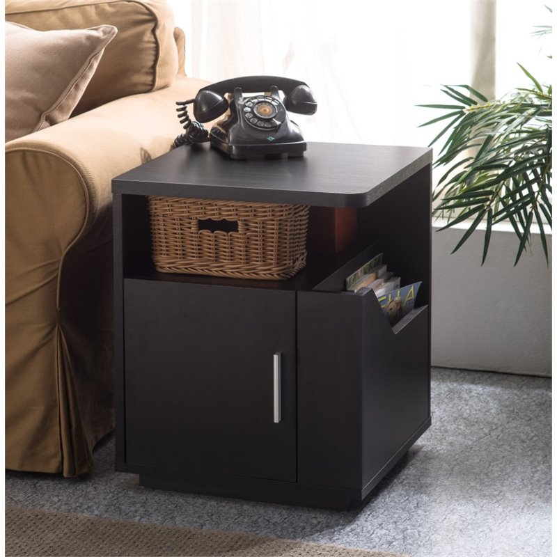 Furniture Of America Kiara Magazine Rack End Table In Black Hfw 1482c1 Furniture Of America Kiara Magazine Rack End Table In Black