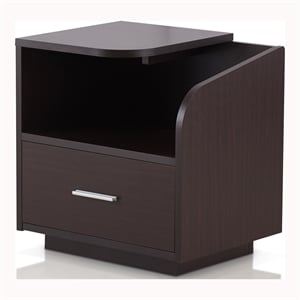 Furniture of America Isabel Transitional Wood 1-Drawer End Table in Walnut