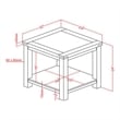 Furniture of America Granger Transitional Wood 1-Shelf End Table in Cherry