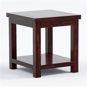 Furniture of America Granger Transitional Wood 1-Shelf End Table in Cherry